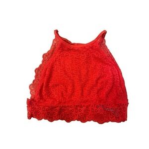 Aerie High Neck Lace Bralette, size Small